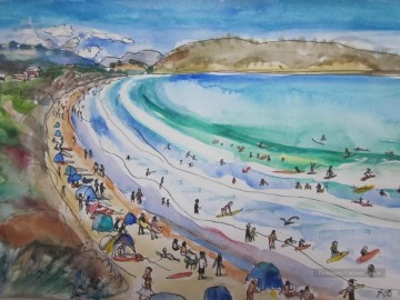L’été au parc plage Tasmanie Peinture à l'huile